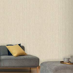 Luxury Cream Striped Stripe 3D Embossed Wallpaper, Premium Non-Woven Wall Covering, 41.7"W x 398"H, Washable Removable for Li