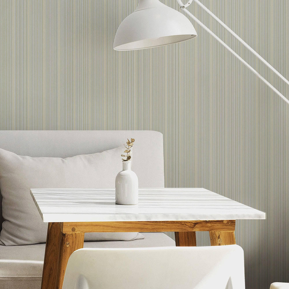 Luxury Cream Fabric Striped 3D Embossed Wallpaper, Modern Non-Woven Wall Covering, 41.7"W x 614"H, Washable Removable for Liv