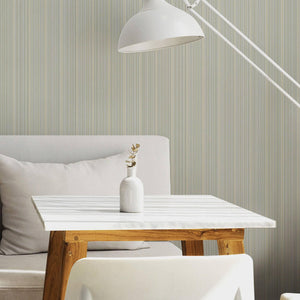 Luxury Cream Fabric Striped 3D Embossed Wallpaper, Modern Non-Woven Wall Covering, 41.7"W x 614"H, Washable Removable for Liv