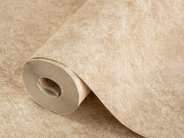 Luxury Cream Distressed Metallic 3D Embossed Wallpaper, Lodge Non-Woven Wall Covering, 41.7"W x 614"H, Washable Removable for