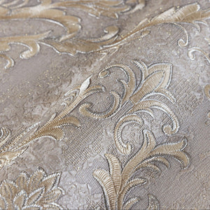Luxury Gold Damask Embossed 3D Embossed Wallpaper, Traditional Non-Woven Wall Covering, 41.7"W x 398"H, Washable Removable fo