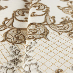 Luxury Gold Damask Embossed 3D Embossed Wallpaper, Glam Non-Woven Wall Covering, 41.7"W x 398"H, Washable Removable for Livin