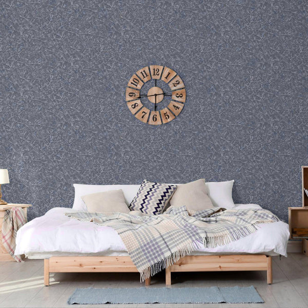 Luxury Blue Textured Embossed 3D Embossed Wallpaper, Premium Non-Woven Wall Covering, 41.7"W x 398"H, Washable Removable for 