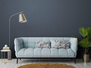 Luxury Blue Fabric Textured Wallpaper, Coastal Non-Woven Wall Covering, 41.7"W x 614"H, Washable Removable for Living Room Be
