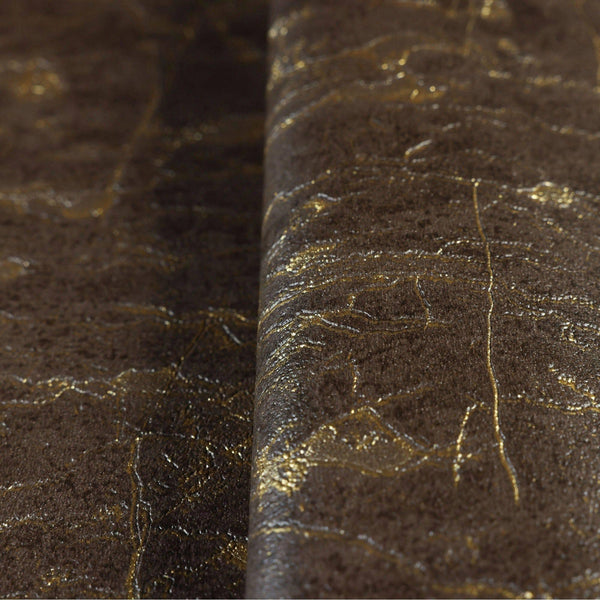 Luxury Brown Abstract Textured 3D Embossed Wallpaper, Industrial Non-Woven Wall Covering, 41.7"W x 398"H, Washable Removable 