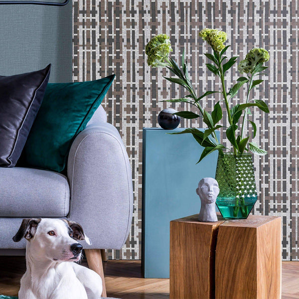 Luxury Brown Striped Stripe 3D Embossed Wallpaper, Premium Non-Woven Wall Covering, 41.7"W x 614"H, Washable Removable for Li