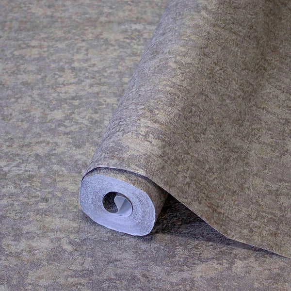 Luxury Brown Abstract Distressed Wallpaper, Industrial Non-Woven Wall Covering, 41.7"W x 398"H, Washable Removable for Living