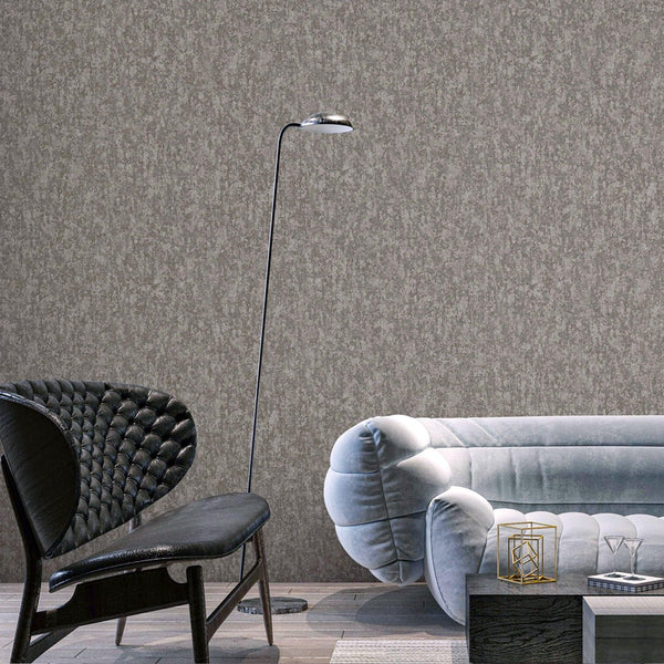 Luxury Brown Abstract Distressed Wallpaper, Industrial Non-Woven Wall Covering, 41.7"W x 398"H, Washable Removable for Living
