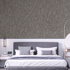 Luxury Brown Abstract Distressed Wallpaper, Industrial Non-Woven Wall Covering, 41.7"W x 398"H, Washable Removable for Living
