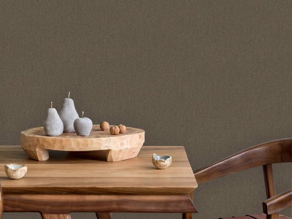 Luxury Brown Fabric Textured Wallpaper, Boho Non-Woven Wall Covering, 41.7"W x 614"H, Washable Removable for Living Room Bedr