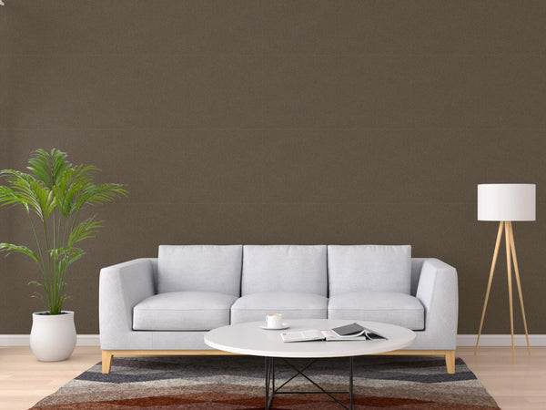 Luxury Brown Fabric Textured Wallpaper, Boho Non-Woven Wall Covering, 41.7"W x 614"H, Washable Removable for Living Room Bedr