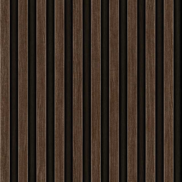 Luxury Black Abstract Wood 3D Embossed Wallpaper, Farmhouse Non-Woven Wall Covering, 41.7"W x 614"H, Washable Removable for L
