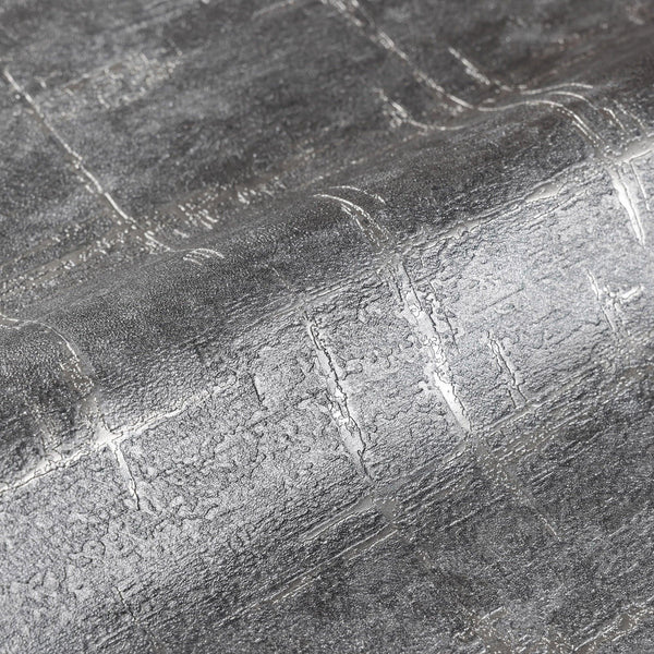 Luxury Metallic Abstract Geometric 3D Embossed Wallpaper, Rustic Non-Woven Wall Covering, 41.7"W x 398"H, Washable Removable 