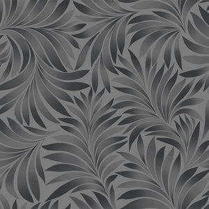 Luxury Blue Leaves Embossed 3D Embossed Wallpaper, Contemporary Non-Woven Wall Covering, 41.7"W x 398"H, Washable Removable f
