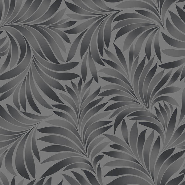 Luxury Blue Leaves Embossed 3D Embossed Wallpaper, Contemporary Non-Woven Wall Covering, 41.7"W x 398"H, Washable Removable f