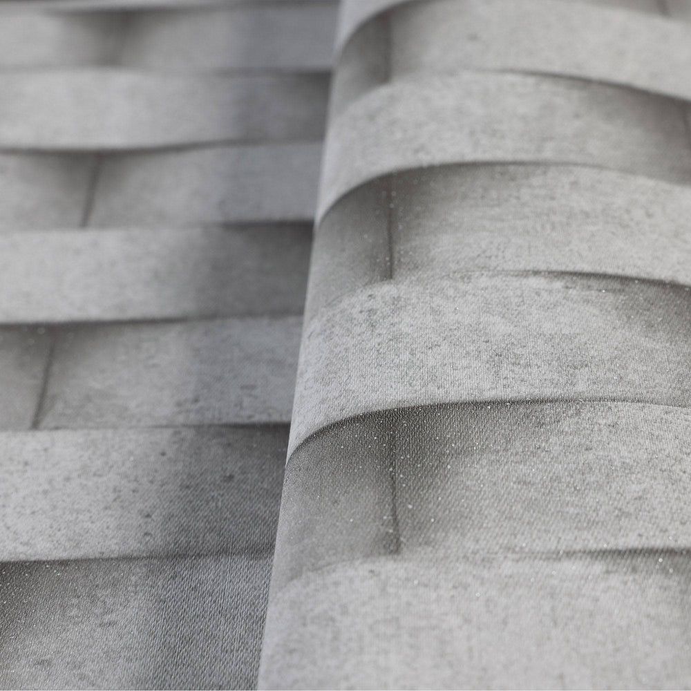 Luxury Gray Geometric Textured Wallpaper, Premium Non-Woven Wall Covering, 41.7"W x 398"H, Washable Removable for Living Room