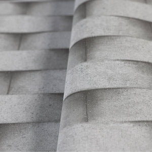 Luxury Gray Geometric Textured Wallpaper, Premium Non-Woven Wall Covering, 41.7"W x 398"H, Washable Removable for Living Room