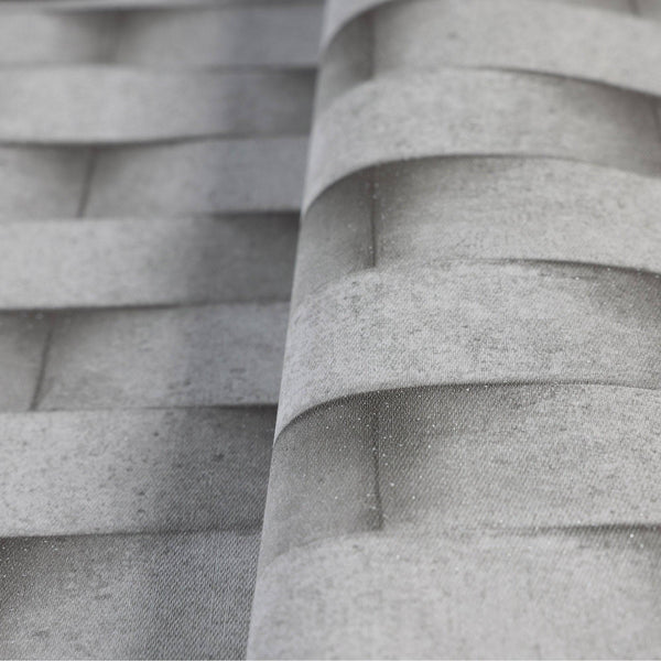 Luxury Gray Geometric Textured Wallpaper, Premium Non-Woven Wall Covering, 41.7"W x 398"H, Washable Removable for Living Room