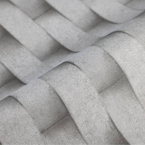 Luxury Gray Geometric Textured Wallpaper, Premium Non-Woven Wall Covering, 41.7"W x 398"H, Washable Removable for Living Room