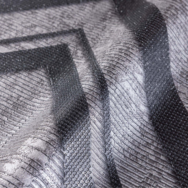 Luxury Gray Chevron Textured 3D Embossed Wallpaper, Contemporary Non-Woven Wall Covering, 41.7"W x 398"H, Washable Removable 