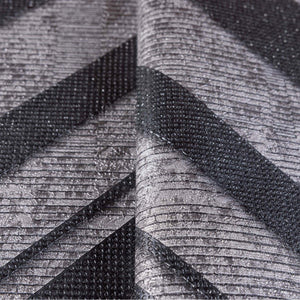 Luxury Gray Chevron Textured 3D Embossed Wallpaper, Contemporary Non-Woven Wall Covering, 41.7"W x 398"H, Washable Removable 