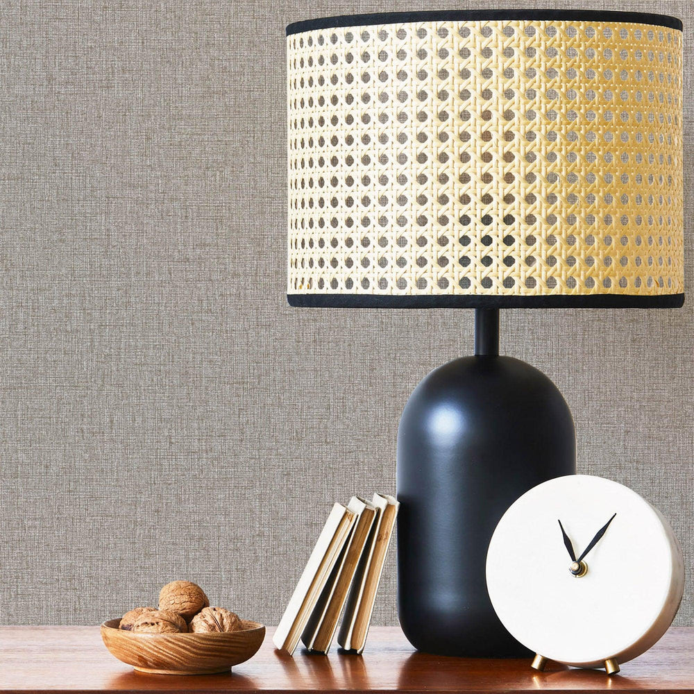 Luxury Gray Textured Wallpaper, Minimalist Non-Woven Wall Covering, 41.7"W x 398"H, Washable Removable for Living Room Bedroo