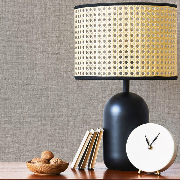Luxury Gray Textured Wallpaper, Minimalist Non-Woven Wall Covering, 41.7"W x 398"H, Washable Removable for Living Room Bedroo