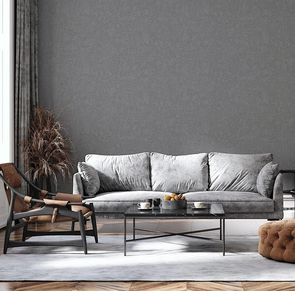 Luxury Gray Abstract Textured Wallpaper, Scandinavian Non-Woven Wall Covering, 41.7"W x 614"H, Washable Removable for Living 