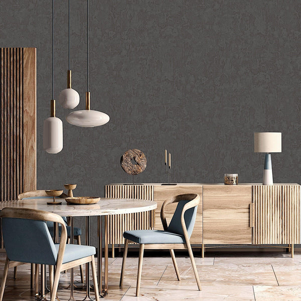 Luxury Gray Abstract Textured Wallpaper, Scandinavian Non-Woven Wall Covering, 41.7"W x 614"H, Washable Removable for Living 