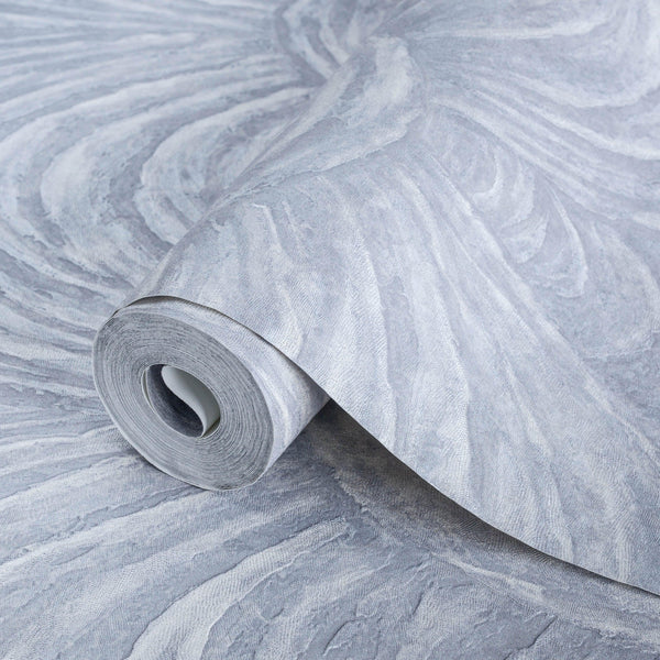 Luxury Gray Striped Textured Wallpaper, Premium Non-Woven Wall Covering, 41.7"W x 398"H, Washable Removable for Living Room B