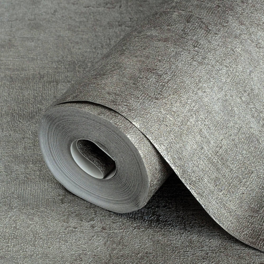 Luxury Gray Distressed Textured 3D Embossed Wallpaper, Farmhouse Non-Woven Wall Covering, 41.7"W x 614"H, Washable Removable 