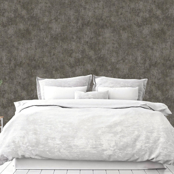Luxury Gray Distressed Textured 3D Embossed Wallpaper, Farmhouse Non-Woven Wall Covering, 41.7"W x 614"H, Washable Removable 