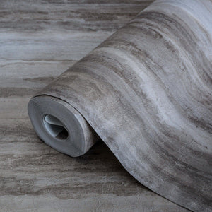 Luxury Grey Embossed Tree 3D Embossed Wallpaper, Lodge Non-Woven Wall Covering, 41.7"W x 398"H, Washable Removable for Living
