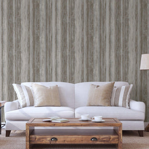 Luxury Grey Embossed Tree 3D Embossed Wallpaper, Lodge Non-Woven Wall Covering, 41.7"W x 398"H, Washable Removable for Living
