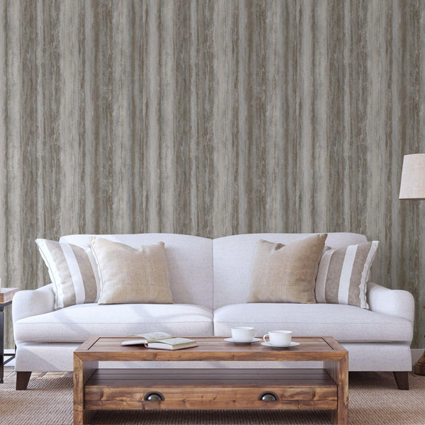 Luxury Grey Embossed Tree 3D Embossed Wallpaper, Lodge Non-Woven Wall Covering, 41.7"W x 398"H, Washable Removable for Living
