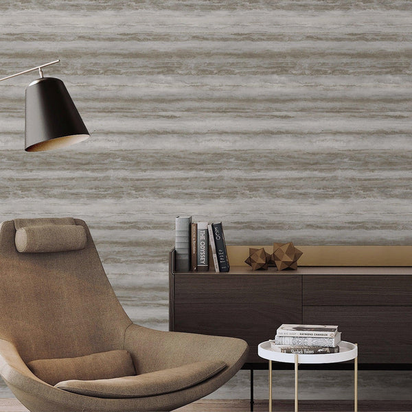 Luxury Grey Embossed Tree 3D Embossed Wallpaper, Lodge Non-Woven Wall Covering, 41.7"W x 398"H, Washable Removable for Living