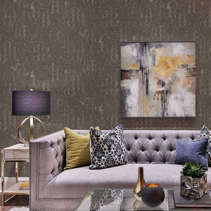 Luxury Gray Distressed Embossed 3D Embossed Wallpaper, Boho Non-Woven Wall Covering, 41.7"W x 614"H, Washable Removable for L