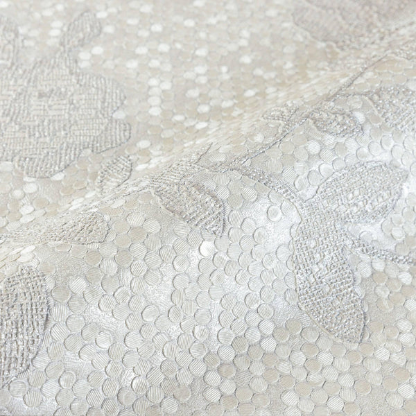 Luxury Gray Textured Embossed 3D Embossed Wallpaper, Premium Non-Woven Wall Covering, 41.7"W x 398"H, Washable Removable for 