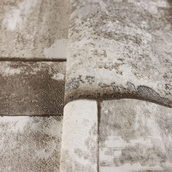 Luxury Beige Stone Embossed 3D Embossed Wallpaper, Rustic Non-Woven Wall Covering, 41.7"W x 398"H, Washable Removable for Liv