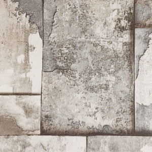 Luxury Beige Stone Embossed 3D Embossed Wallpaper, Rustic Non-Woven Wall Covering, 41.7"W x 398"H, Washable Removable for Liv