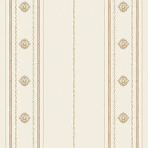 Luxury Cream Striped Stripe 3D Embossed Wallpaper, Victorian Non-Woven Wall Covering, 41.7"W x 398"H, Washable Removable for 