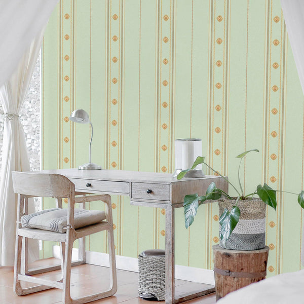 Luxury Gold Striped Stripe 3D Embossed Wallpaper, Coastal Non-Woven Wall Covering, 41.7"W x 398"H, Washable Removable for Liv