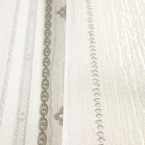 Luxury Silver Striped Stripe 3D Embossed Wallpaper, Country Non-Woven Wall Covering, 41.7"W x 398"H, Washable Removable for L