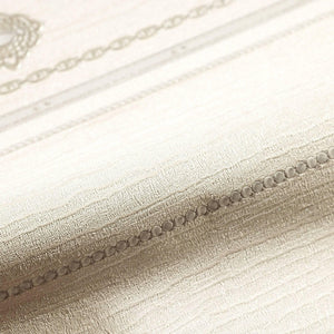 Luxury Silver Striped Stripe 3D Embossed Wallpaper, Country Non-Woven Wall Covering, 41.7"W x 398"H, Washable Removable for L