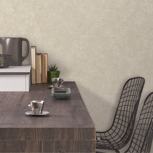 Luxury Beige Textured Embossed 3D Embossed Wallpaper, Premium Non-Woven Wall Covering, 41.7"W x 398"H, Washable Removable for