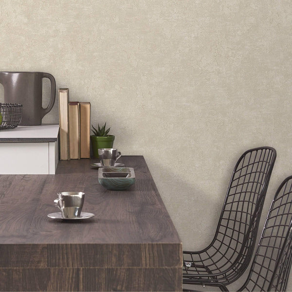 Luxury Beige Textured Embossed 3D Embossed Wallpaper, Premium Non-Woven Wall Covering, 41.7"W x 398"H, Washable Removable for