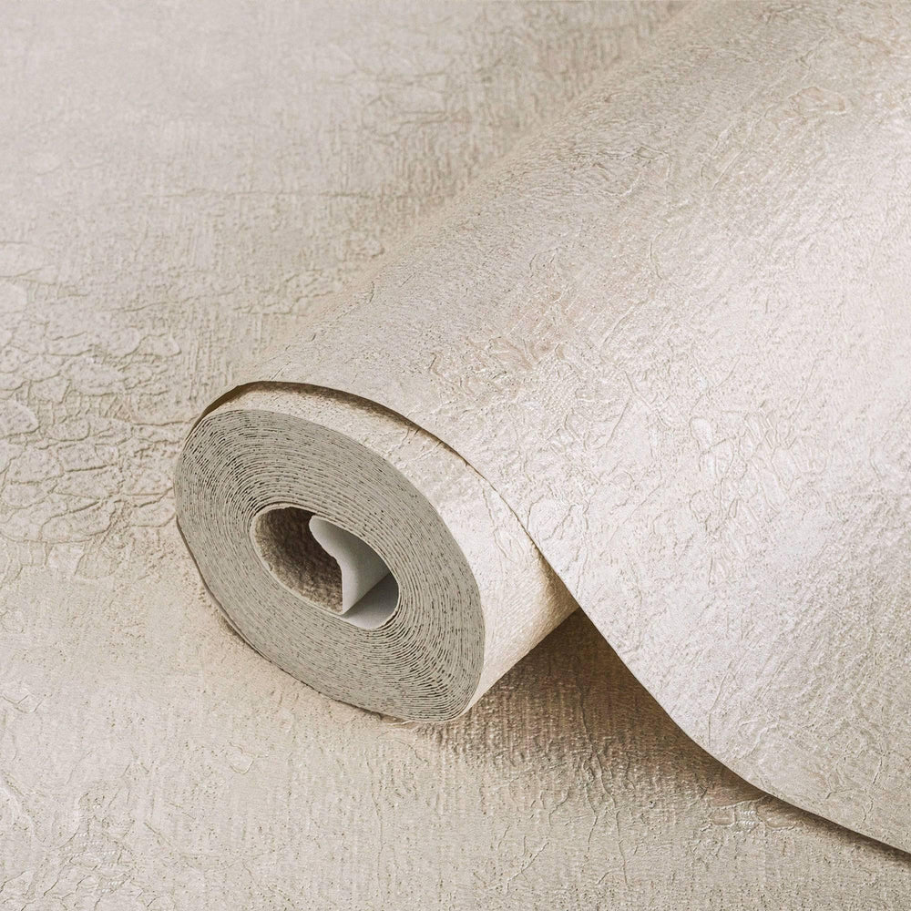 Luxury Beige Textured Embossed 3D Embossed Wallpaper, Premium Non-Woven Wall Covering, 41.7"W x 398"H, Washable Removable for