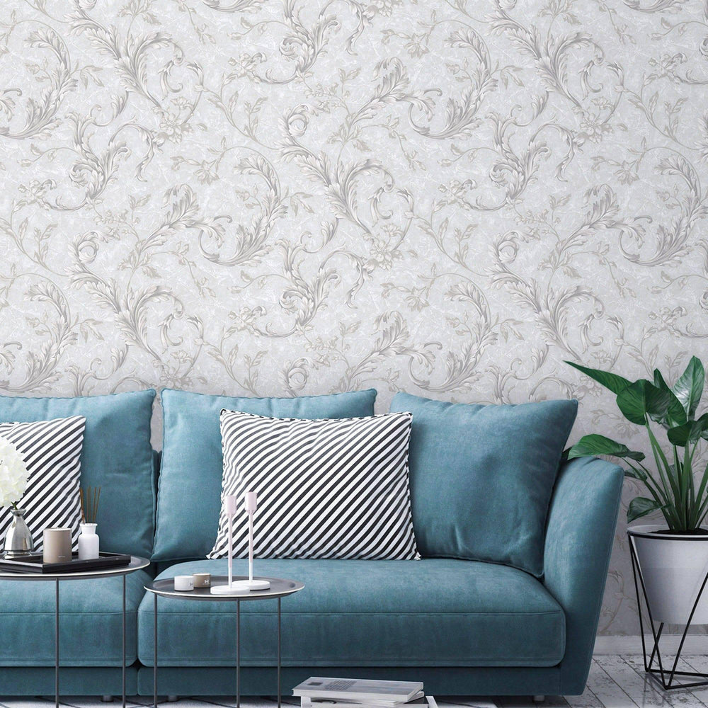 Luxury Gray Striped Textured Wallpaper, Premium Non-Woven Wall Covering, 41.7"W x 398"H, Washable Removable for Living Room B