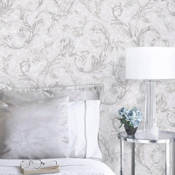 Luxury Gray Striped Textured Wallpaper, Premium Non-Woven Wall Covering, 41.7"W x 398"H, Washable Removable for Living Room B