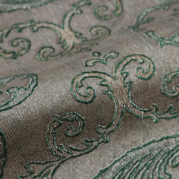 Luxury Brown Damask Embossed 3D Embossed Wallpaper, Boho Non-Woven Wall Covering, 41.7"W x 398"H, Washable Removable for Livi